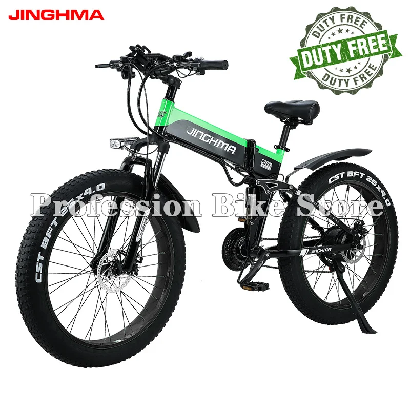 Электрический велосипед для взрослых JINGHMA R5c 1000 Вт колеса 26 дюймов * 4 0 шины на