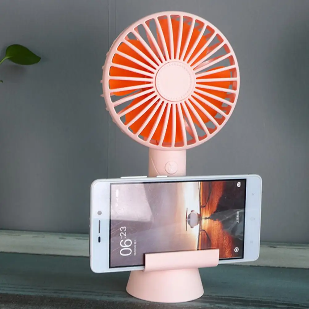 

Mini Fan 1200mAh Rechargeable USB Fan Portable Handheld Fan 3-Speed USB Handy Small Desktop USB Cooling Fan Cooler Phone Holder