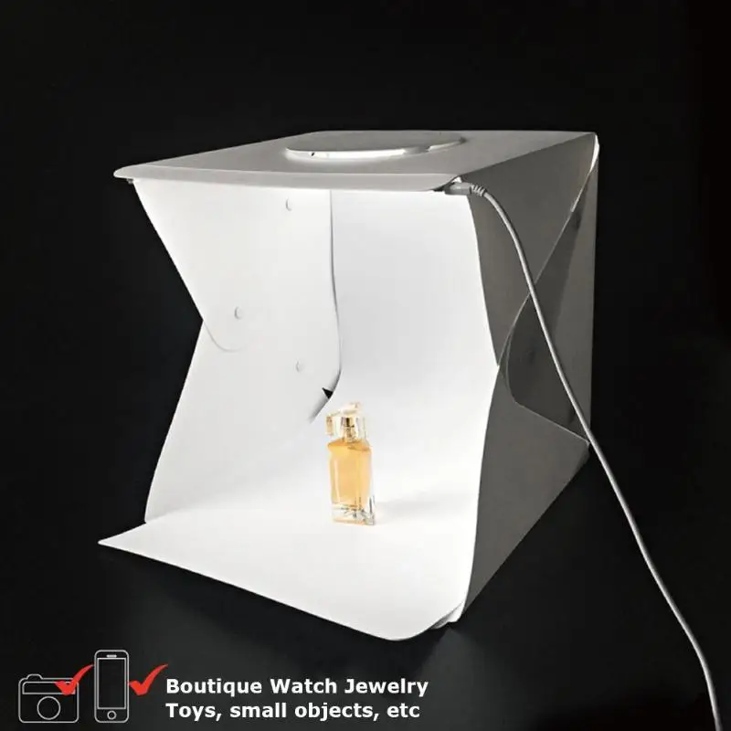 40cm LED photo box Photography Softbox Dimmable Portable Foldable Photo Studio Shooting Tent kit &amp 6 Color Backdrops | Электроника