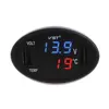 Car Digital LED Thermometer Voltmeter Auto Dual USB Charger Battery Monitor Temperature Gauge ► Photo 2/6