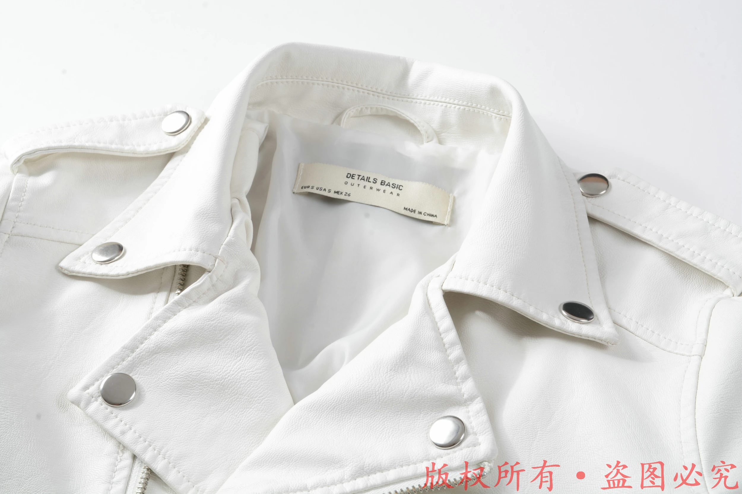 Kopen Nieuwe Collectie 2020 merk Winter Herfst Motorfiets lederen jassen Wit leren jas vrouwen leren jas slanke PU Lederen jas