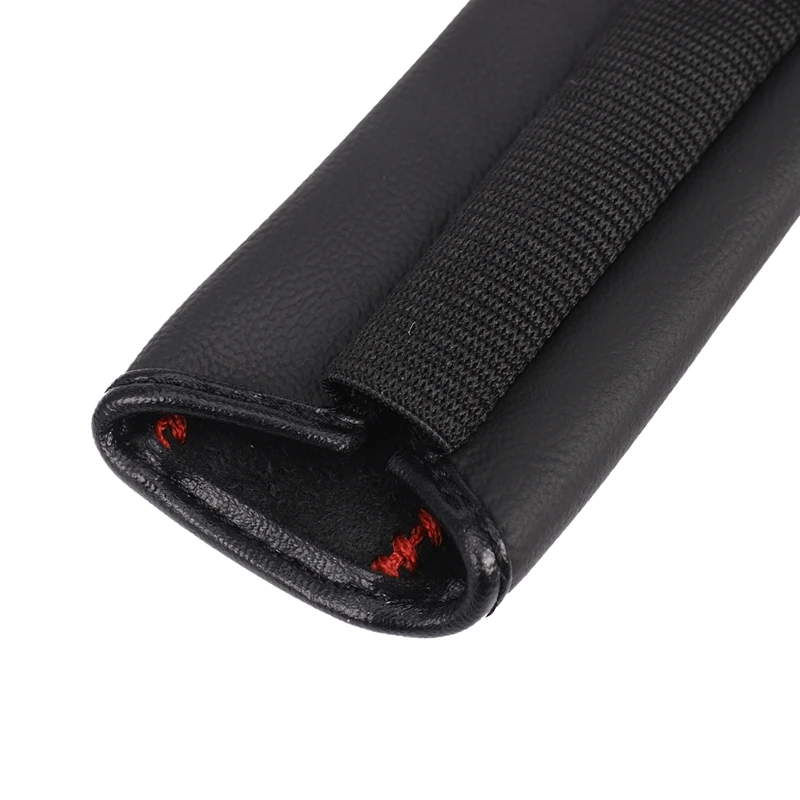 Leather Hand Brake Cover Protective Sleeve For Honda / for Accord /for Civic 8 Black + black line hand brake cover