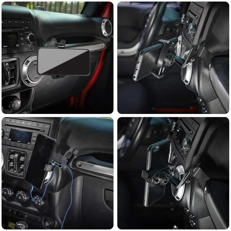 Автомобильный Gps кронштейн для Jeep Wrangler Jk Interphone поддержка держатель телефона держатель для Jeep Wrangler Jk 2011- автомобильные аксессуары