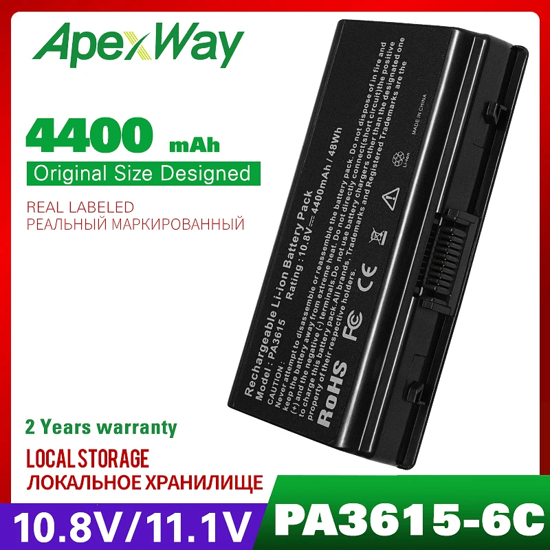 10 8 V ApexWay Аккумулятор для ноутбука Toshiba Equium L40 Series L40-14I L40-156 Satellite Pro L40-17M L40-159 |
