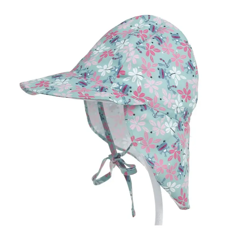 3 Летние Дети Детские защита от ультрафиолетовых лучей Плавание пляжная шляпа с милым принтом из мультфильма в виде Кита для маленьких мальчиков Цветочный принт регулируемая бейсболка, защита от солнца с утепленной шеей, клапаном - Цвет: 3