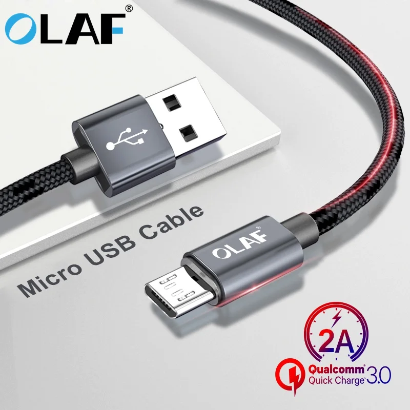 Кабель Micro USB OLAF 2.4A кабель для быстрой синхронизации данных зарядный кабель для samsung A7 huawei Xiaomi Andriod Microusb Кабели для мобильных телефонов