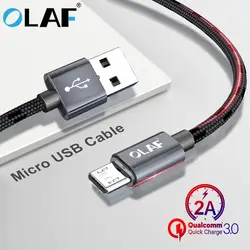 Кабель Micro USB OLAF 2.4A кабель для быстрой синхронизации данных зарядный кабель для samsung A7 2018 huawei Xiaomi Andriod Microusb Кабели для мобильных телефонов