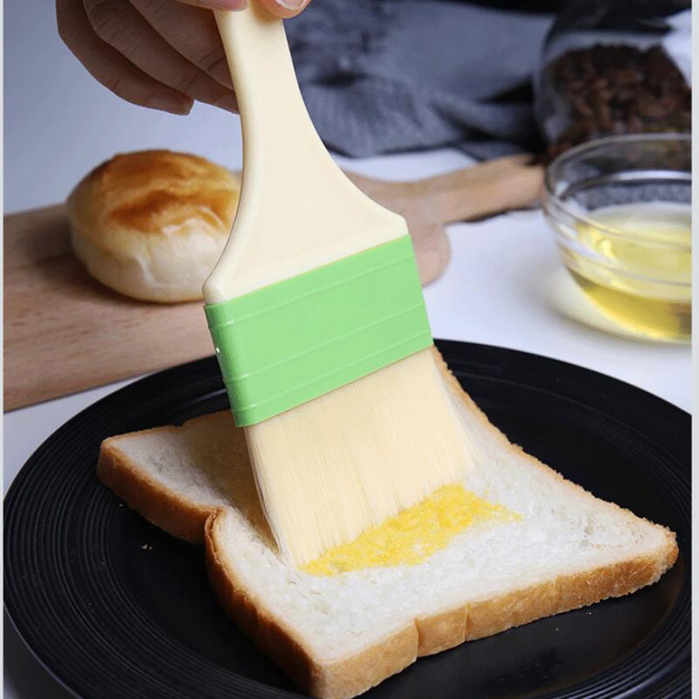 Multifunction Pastry Brush Food Grade BBQ Cake Brushes Basting Tools Plastic Handle Portable Kitchen Accessories 1PCS