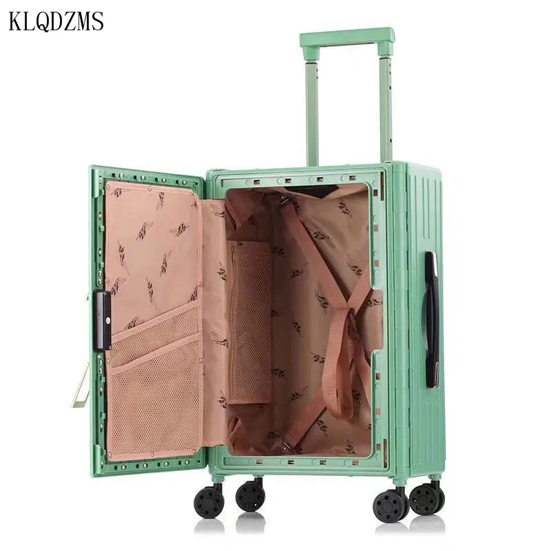 KLQDZMS 20 Inch  Suitcase On Wheels PC Collapsible Trolley Luggage Bag Creative Suitcase Innovative Business Travel  Luggage