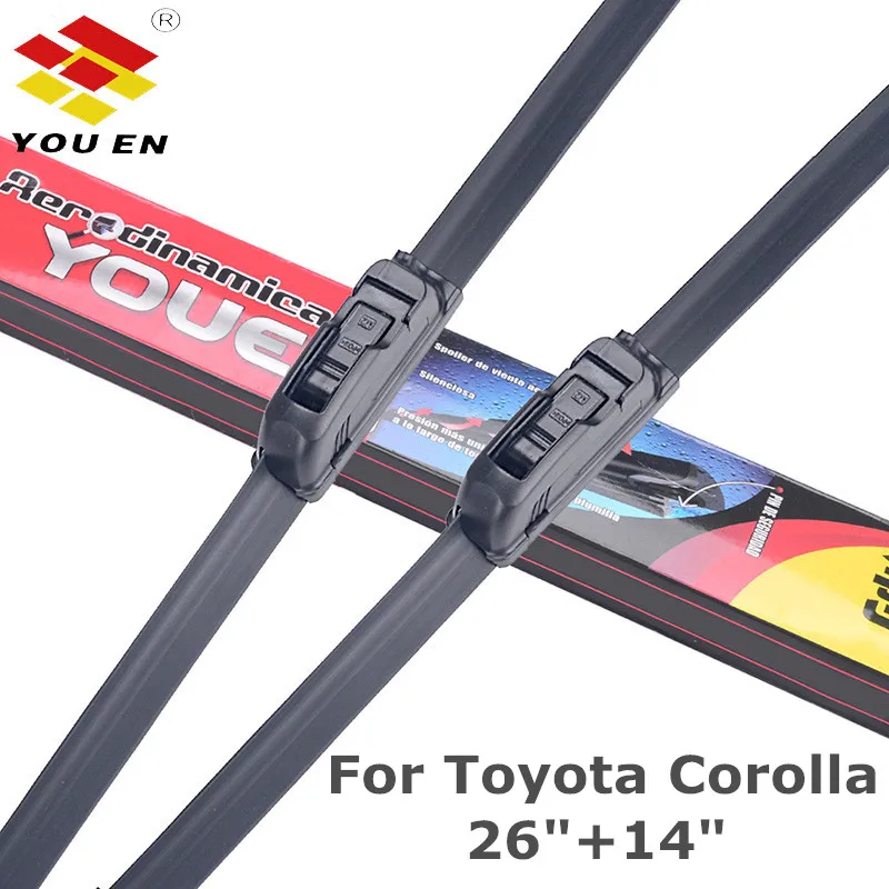 YOUEN щетка стеклоочистителя для Toyota Corolla 2007 2008 2009 2010 2011 2012 2013 стеклоочистители автомобильные аксессуары Стайлинг