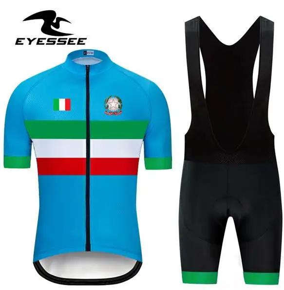bib kits EYESSEE, итальянский комплект Джерси для велоспорта, короткий рукав, мужская летняя одежда для горного велосипеда, одежда для гонок, MTB велосипеда, одежда для велоспорта - Цвет: bib kits