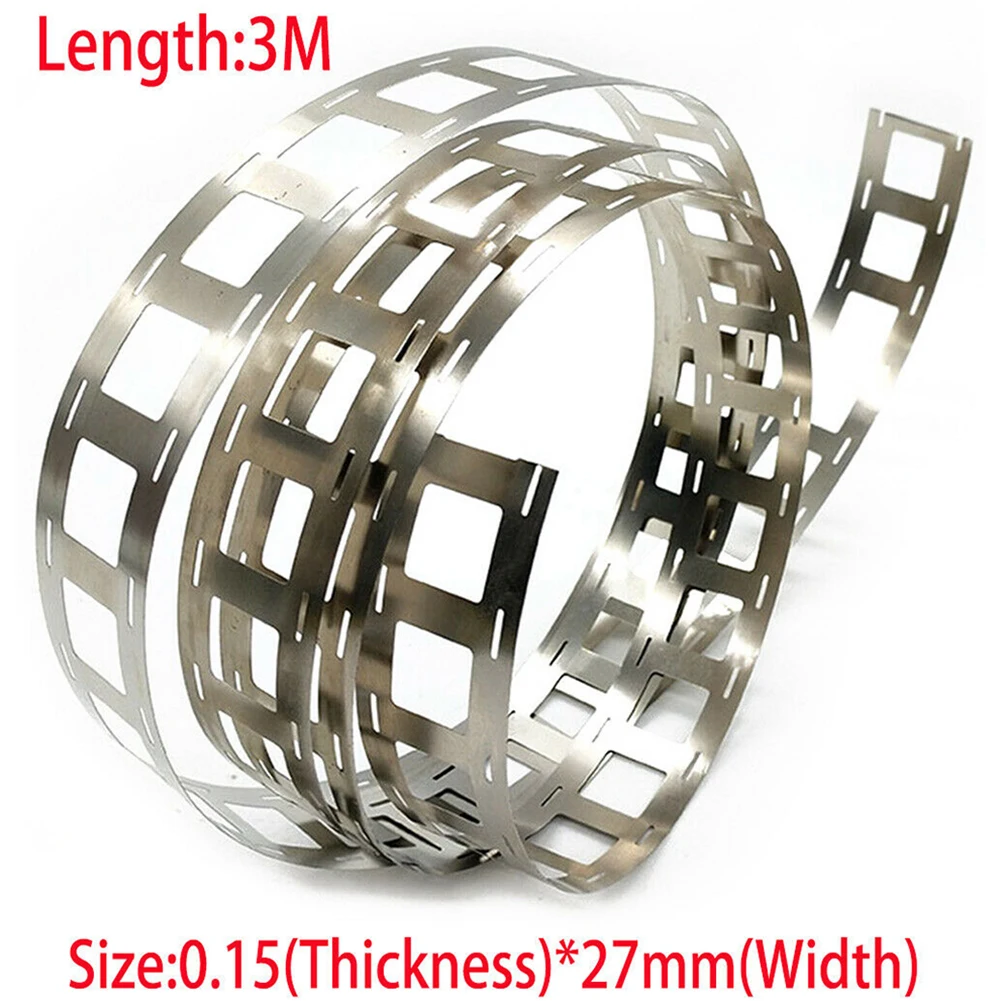 1/2Metres 0.15*27mm 2P Nickel Plated With Nickel Strip Battery Welding Strip Li-ion Battery Ni Plate For 1865 0 Spot Welding electric soldering iron