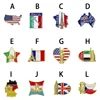 American USA Italia Australia France United Kingdom National Map Flag Brooch Iron Paint Badge Clothing Collar Needle Lapel Pin ► Photo 2/6