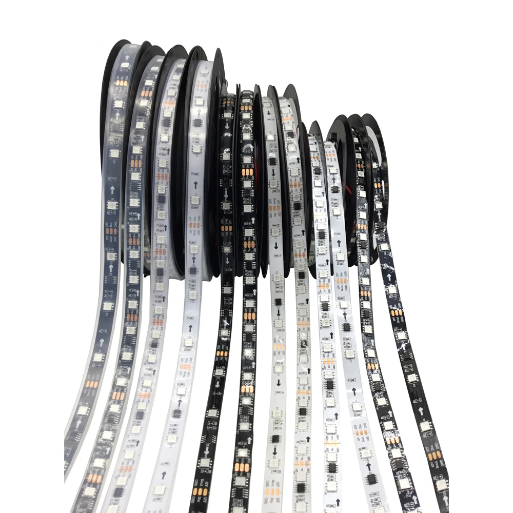 WS2811 5050 RGB адресуемых светодиодные полосы пикселей светильник полный Цвета 12V