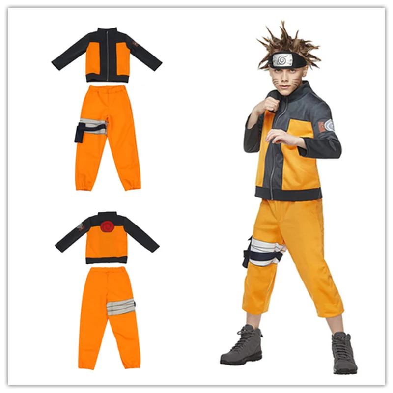 

Naruto Cosplay Costumes Uzumaki Naruto Children Halloween Party Clothing Coat Pants Jacket