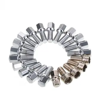 

Hot New 21Pcs/Set Alloy Wheel Plain Lock Bolts Lug Nuts For VW Transporter T4 T5 1990-2017 M14x1.5 28mm