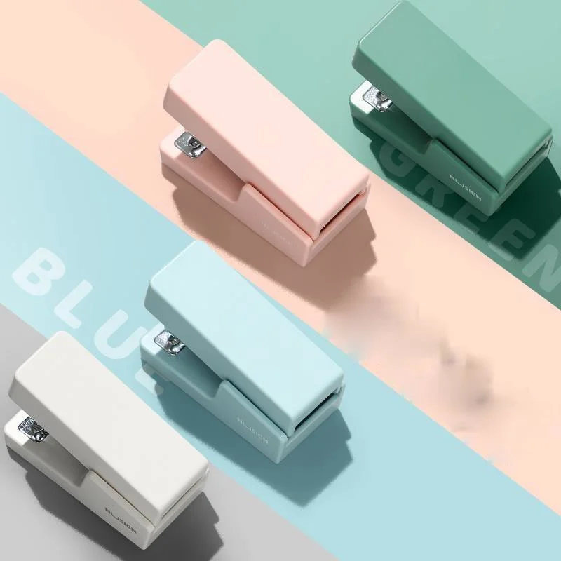 Deli Morandi Color Portable Mini Stapler Set with 640pcs Staples Stationery Office Binding Tool School Binder Teacher