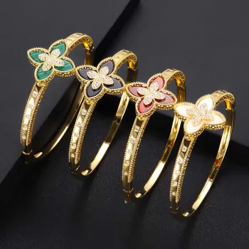 

Janekelly designer Top accessories fashion unique Rope Chain bangle AAA zircon micro pave hand bracelet