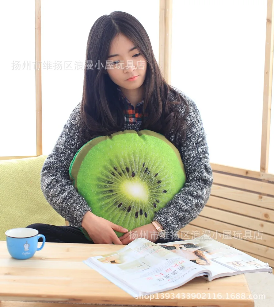 

Model Watermelon Pillow Blanket Dual Purpose Cushion Cover Lunch Break Pillow Was Airable Cover Cartoon Summer Blanket