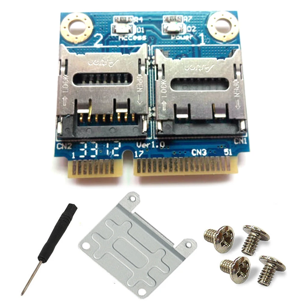 PCI-E к двойной Микро Мини Портативный Профессиональный высокоскоростной USB адаптер передачи данных стабильное хранение для ноутбуков кард-ридер