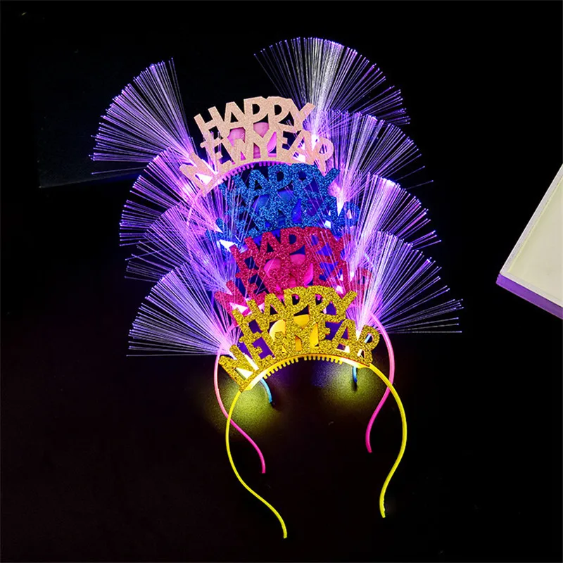 Очки с мигающими светодиодами светящиеся вечерние декоративные сверкающие с подсветкой повязка на голову фестиваль Свадьба год сверкающие принадлежности для вечеринки