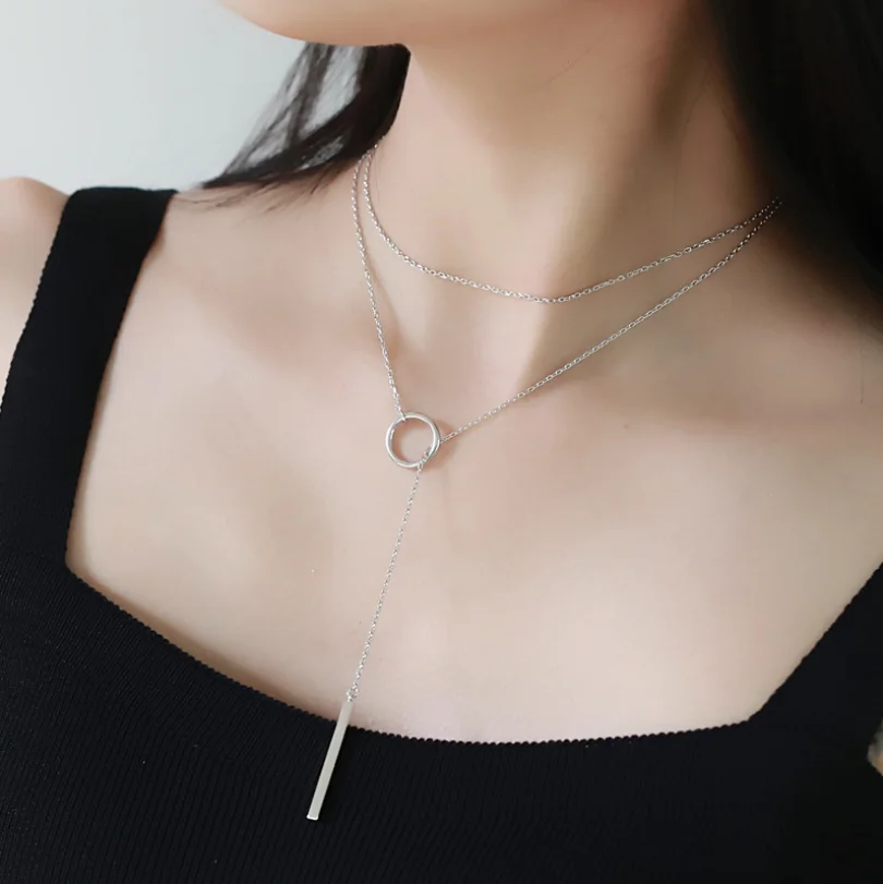 925 joyas de plata esterlina cíde collar cadena larga ожерелье-колье gargantilla bijoux Femme | Украшения и