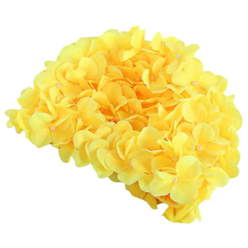 Женская 3D лепестковая шапочка для плавания s для длинных волос на открытом воздухе 5 цветов Женская Персонализированная дизайнерская шапочка с цветами нежная шапочка для плавания - Цвет: Цвет: желтый