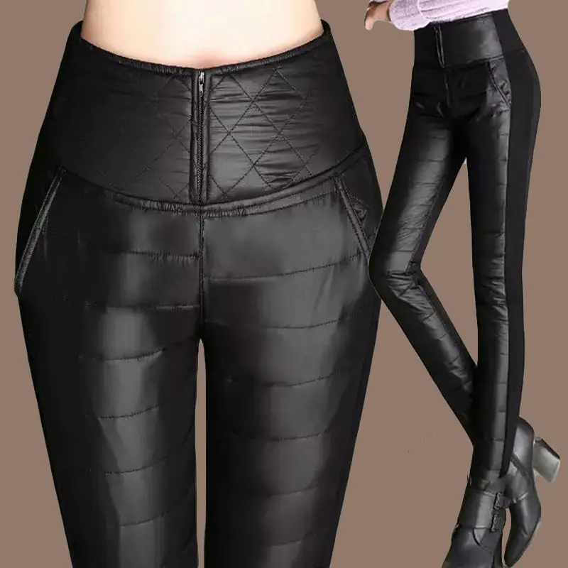 Зимние Утепленные хлопковые теплые штаны для женщин уличная jogger Брюки Корейская мода плюс размер 4XL женские спортивные брюки