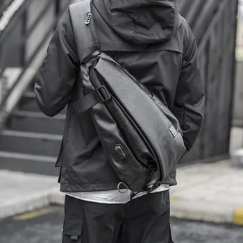 

New men's shoulder bag diagonal bag waterproof soft leather men's bag