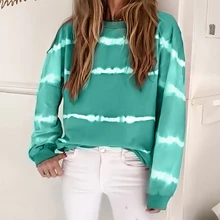 Vertvie женский полосатый свитер с круглым вырезом и длинным рукавом, свободные топы, пуловер, свитер, строчка, повседневные рубашки, женский свитер