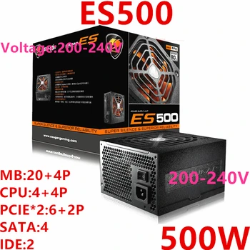 

New PSU For Cougar Brand Non-Modular 80plus EU Silent Power Supply for Video Games 500W Power Supply ES500