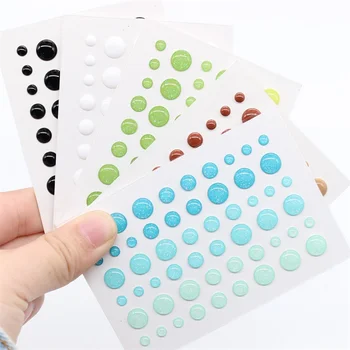 

ZFPARTY 5pcs/set Sugar Sprinkles Self- adhesive Enamel Dots Resin Sticker for Scrapbooking/ DIY Crafts/ Card Making Decoration