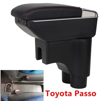 

For Toyota Passo armrest box USB Charging heighten Double layer central Store content cup holder ashtray accessories