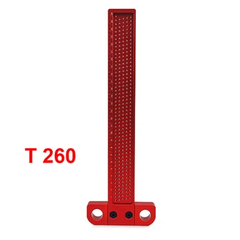 

Woodwork Type T-Type Metal Ruler Hole Transcribe Wood Cross Measuring Tool Optional Types T-100 160 260