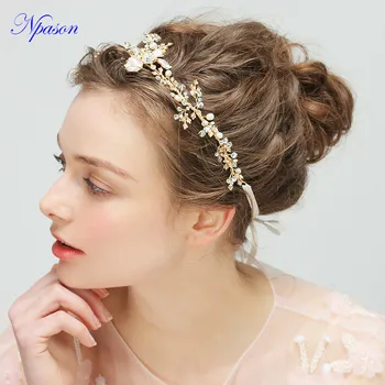 

Bride Hair Accessories Handmade Hairband Crystal Pearl Hairhoop Women Hair Jewelry Full Dress Ornaments High Quality 2020 Yd209