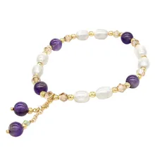 W002 BIGBING, ювелирное изделие, модный пресноводный жемчуг, кристалл, Золотые бусы, женский браслет, модный браслет, модное ювелирное изделие