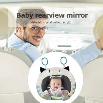 

Convenient Replace Car Accessories Kids Safety Mirror Monitor Adjustable Wide Angle Car Baby Seat Rearview Mirror