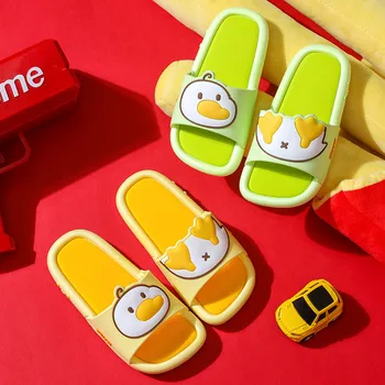 

Children's Slippers Bathroom Showering Shoes Anti-slip Sandals Cute Duck Animal PVC Soft Bottom Summer Outdoor Breathable Shoes