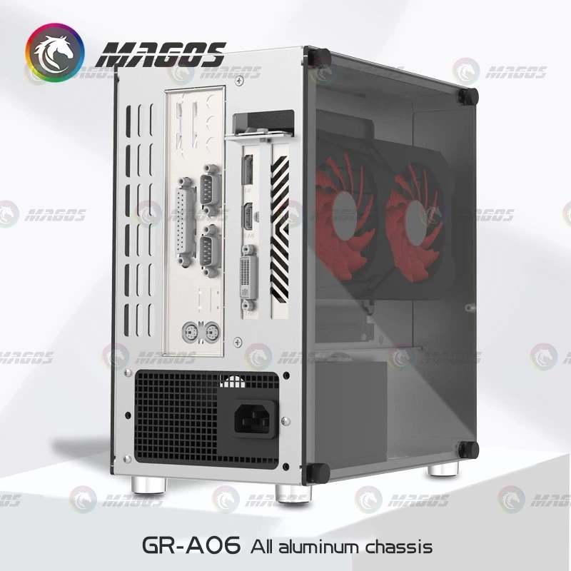 Алюминиевый чехол для мини-компьютера ITX 17x17 см материнская плата с поддержкой SFX
