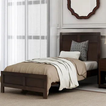 

Platform Bed Double Bed Modern Design Bed Bedroom Furniture High Quality Wooden Fashion Rich Brown
