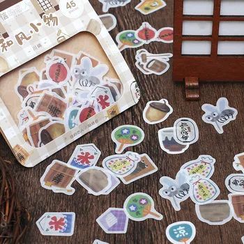 

45Pcs Cute Decor Stationery Stickers Kawaii Cartoon Stickers Paper Adhesive Sticker For Kids Scrapbooking Diary Supplies