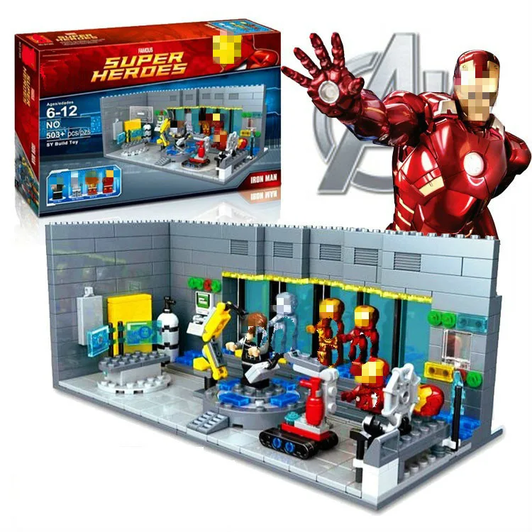 lego iron man laboratory set