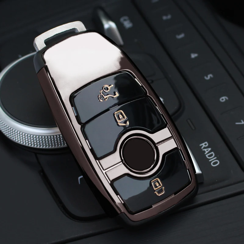 Чехол для автомобильных ключей, защитный мягкий чехол для Mercedes Benz E Class W213 S class, аксессуары, автомобильный держатель - Название цвета: qiang se