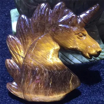 

The Tiger's Eye Original Stone Carving Moment Unicorn Ma Goods Of Furniture For Display Rather Than For Use Crystal Decoration