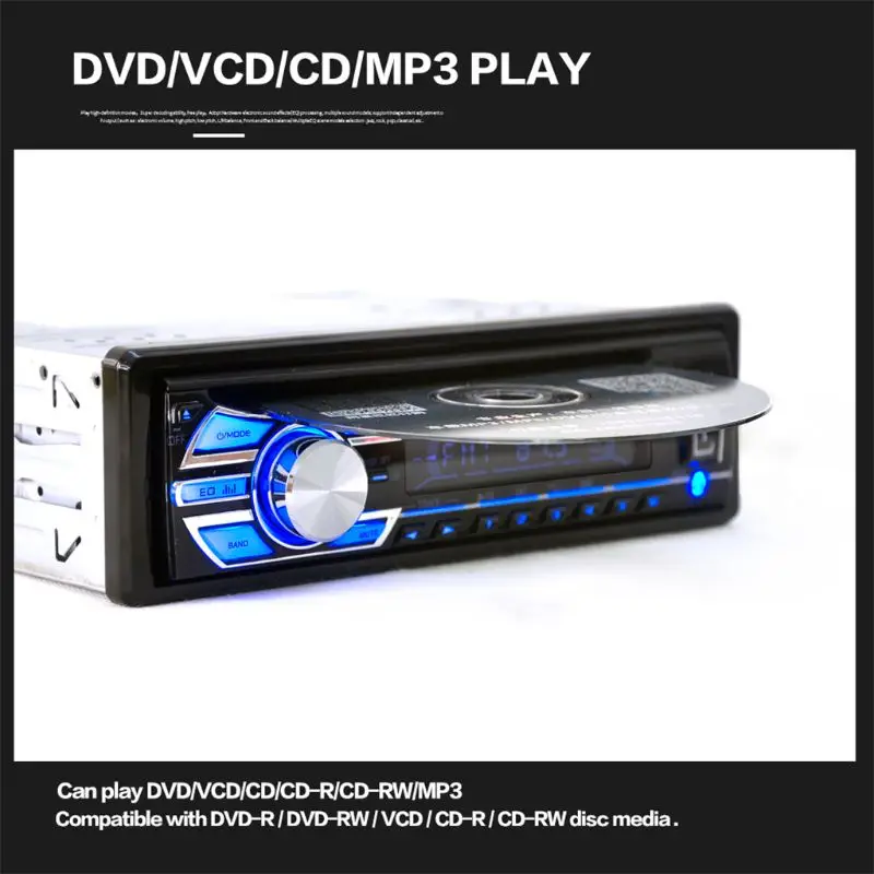 12 В автомобильный стерео FM Радио MP3 аудио плеер Поддержка FM USB SD DVD музыкальный CD плеер