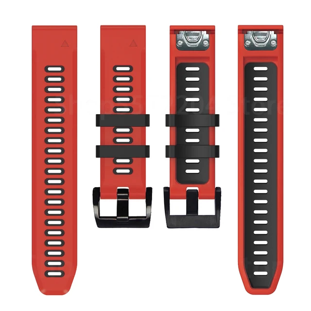 22 26MM Quick Release Bracelet Silicone Watch Wrist Band Strap For Garmin Fenix 6 6X Pro Fenix 5 5X Forerunner 935 945 Wirstband Re-Bk