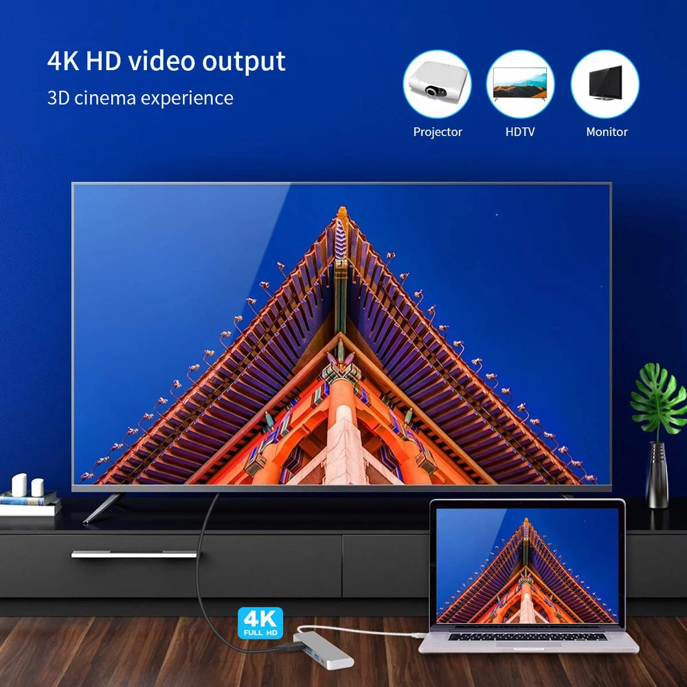 Концентратор USB Type C USB-C адаптер Thunderbolt 3 Dex станция для samsung Galaxy Note 8 S9/8 с HDMI 4K USB 3,0 портами для MacBook Pro