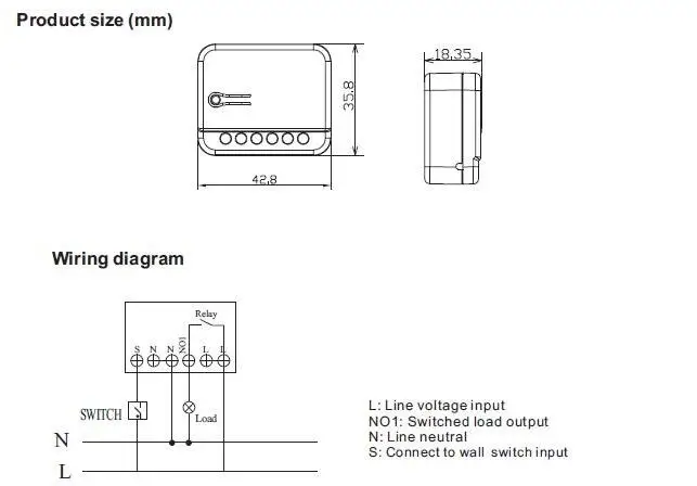 TKB TZ79 Z-Wave Smart Home Remote Control Power Meter Module 868/908/921.42MHz