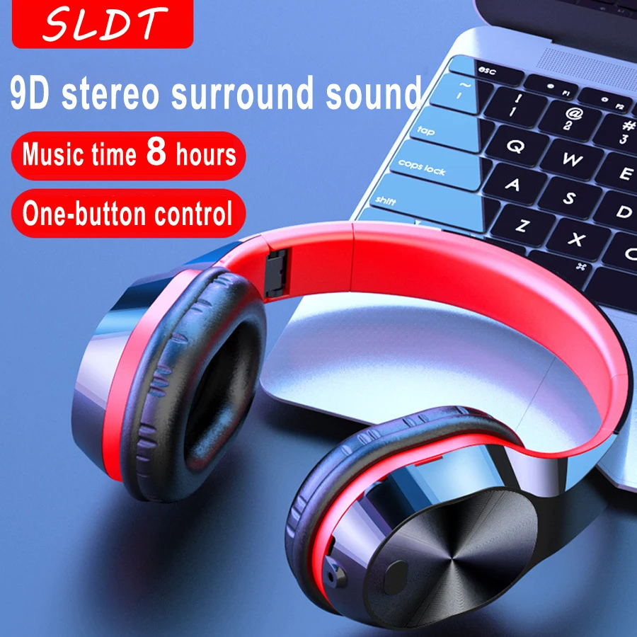 Bluetooth наушники беспроводные наушники игровая гарнитура HiFi супер бас с микрофоном TF карта беспроводные шлемы для телефона PC MP3
