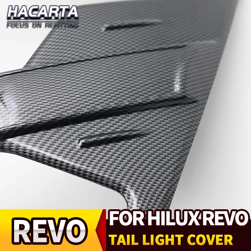 Накладка на заднюю фару из углеродного волокна для Toyota HILUX REVO- задние фонари крышка автомобильные аксессуары для rocco задний фонарь